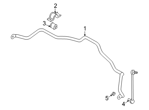 2005 Mitsubishi Galant Stabilizer Bar & Components Diagram 2