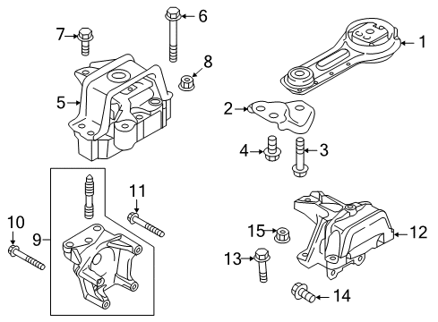 2017 Mitsubishi Outlander Engine & Trans Mounting