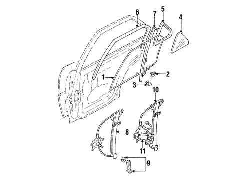 1996 Mitsubishi Mirage Rear Door
