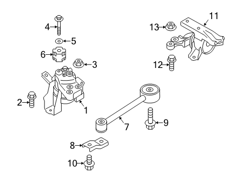 2014 Mitsubishi Mirage Engine & Trans Mounting