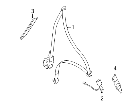 2012 Mitsubishi Lancer Front Seat Belts