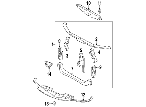 2000 Mitsubishi Diamante Radiator Support