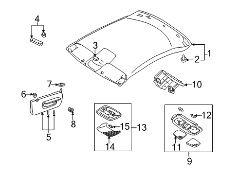 1999 Mitsubishi Galant Interior Trim - Roof
