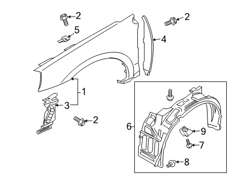 2011 Mitsubishi Galant Fender & Components
