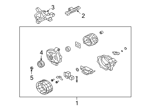2009 Mitsubishi Outlander Mount Bracket Diagram for 1801A037
