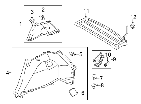 2017 Mitsubishi Mirage Interior Trim - Quarter Panels