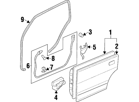 2000 Mitsubishi Diamante Door & Components