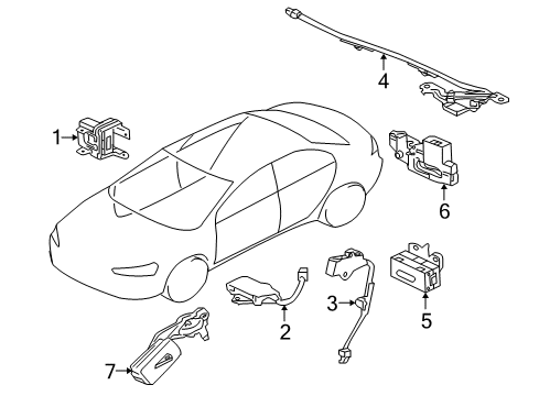 2012 Mitsubishi Lancer Keyless Entry Components