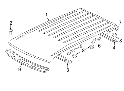 2012 Mitsubishi Outlander Roof & Components