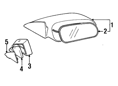 1995 Mitsubishi Eclipse Outside Mirrors Diagram 2