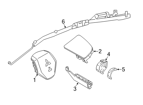 2017 Mitsubishi Mirage Air Bag Components