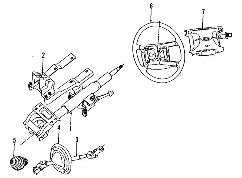 1999 Mitsubishi 3000GT Steering Column