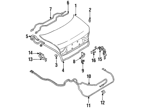 1998 Mitsubishi Galant Trunk
