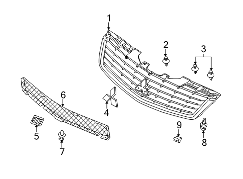 2010 Mitsubishi Galant Grille & Components