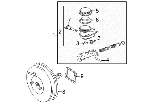 2010 Mitsubishi Eclipse Master Cylinder Diagram for 4625A191