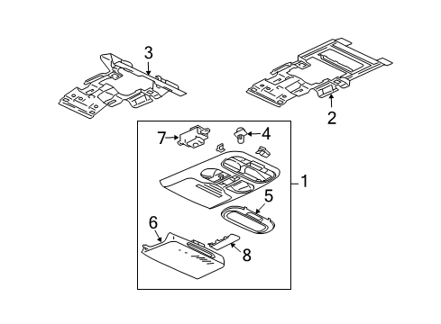 2005 Mitsubishi Endeavor Overhead Console