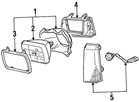 1984 Mitsubishi Tredia Corner Lamps