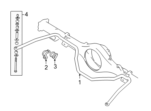 1997 Mitsubishi Montero Sport Stabilizer Bar & Components Diagram 4