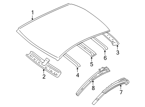 2011 Mitsubishi Galant Roof & Components