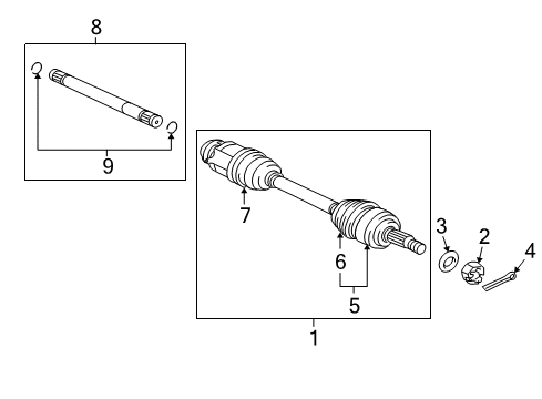 2011 Mitsubishi Lancer Drive Axles - Front Diagram 3