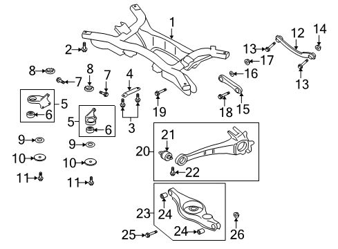 2012 Mitsubishi Outlander Lower Control Arm, Driver Side Diagram for 4113A037