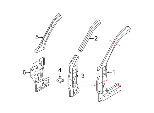 2022 Mitsubishi Eclipse Cross Hinge Pillar