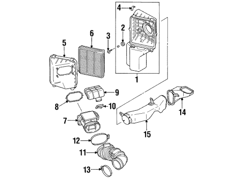 1999 Mitsubishi Eclipse Air Mass Sensor Diagram for MD357338
