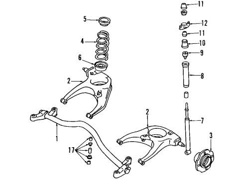 1995 Mitsubishi Expo Lower Control Arm - Rear