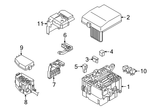 2017 Mitsubishi Mirage Fuse & Relay