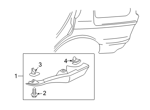 2005 Mitsubishi Endeavor Exterior Trim - Quarter Panel