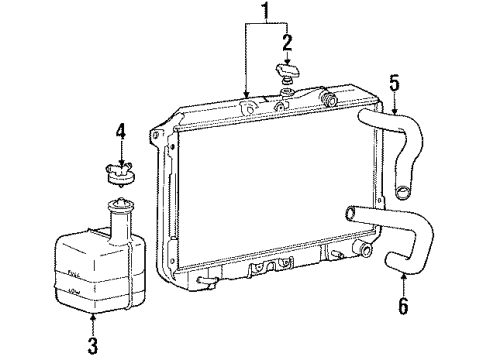 1987 Mitsubishi Galant Radiator & Components
