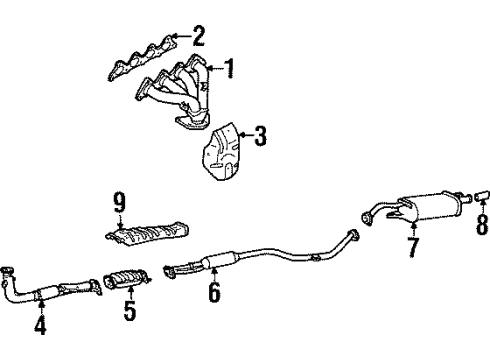 2002 Mitsubishi Mirage Exhaust System Diagram 4