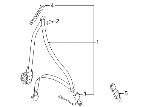 2003 Mitsubishi Galant Seat Belt