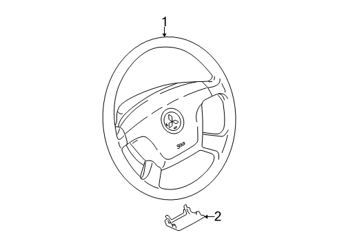 2004 Mitsubishi Lancer Steering Wheel & Trim