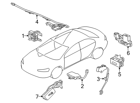 2008 Mitsubishi Lancer Keyless Entry Components