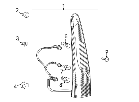 2004 Mitsubishi Lancer Combination Lamps Diagram 3