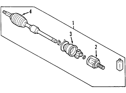 2008 Mitsubishi Outlander Front Axle