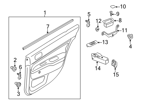 2004 Mitsubishi Lancer Interior Trim - Rear Door
