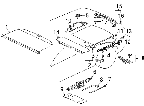 2005 Mitsubishi Endeavor Interior Trim - Rear Body