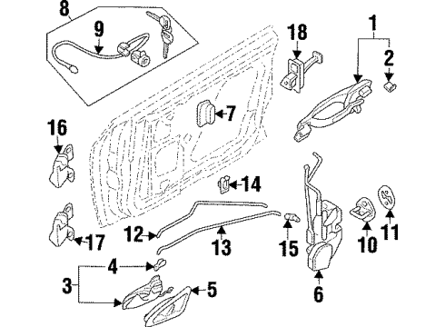 2000 Mitsubishi Diamante Front Door - Lock & Hardware