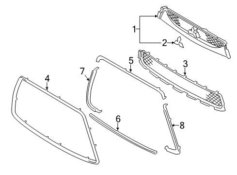 2013 Mitsubishi Outlander Sport Grille & Components