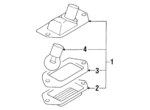 1991 Mitsubishi Eclipse License Lamps