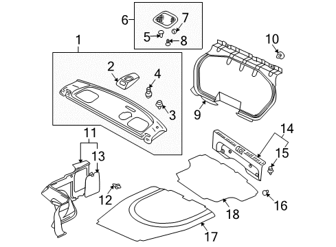 2003 Mitsubishi Lancer Interior Trim - Rear Body