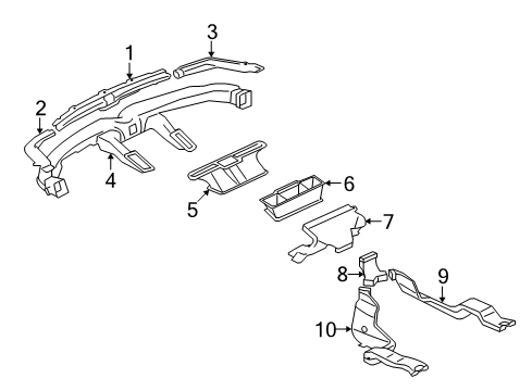 2012 Mitsubishi Outlander Ducts
