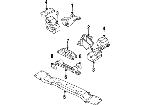 2000 Mitsubishi Montero Engine Mounting