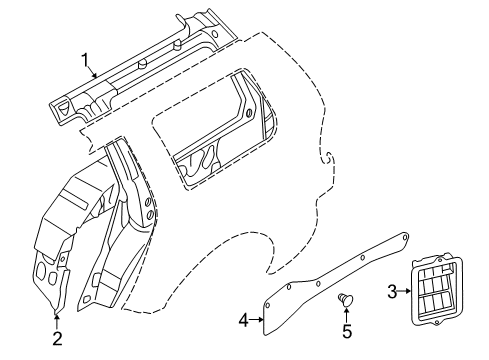 1998 Mitsubishi Montero Sport Inner Structure - Quarter Panel