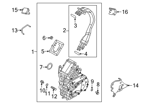 2019 Mitsubishi Outlander PHEV Generator Assembly Diagram for 9487A013