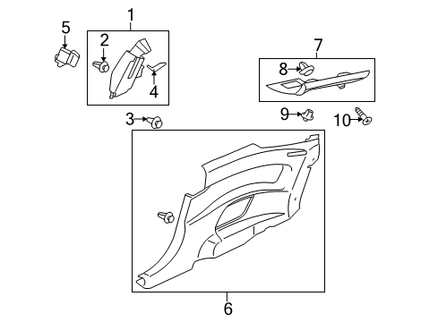 2012 Mitsubishi Eclipse Interior Trim - Quarter Panels