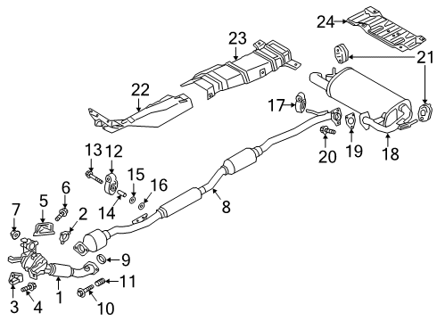 2022 Mitsubishi Eclipse Cross Exhaust Components