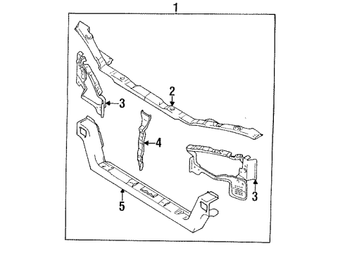 1997 Mitsubishi Eclipse Radiator Support